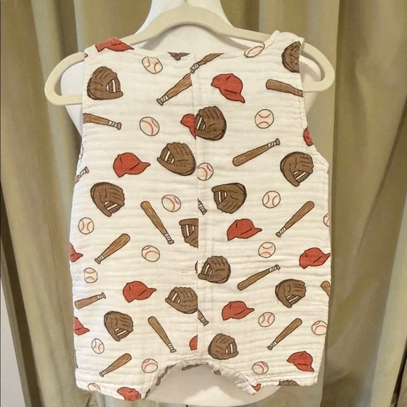 Angel Dear - Boys Baseball Print Romper - Size: 3T - Picture 5 of 10